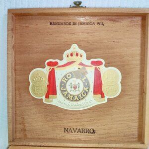 Vintage, Discontinued Royal Jamaica Navarro Cigar Box - Hand Made Cigar Box